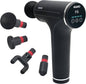 Massager Gun 4 Heads, 6 Speed, Rechargeable, Handheld, Percussion Muscle Massager for Full Body Relief, Muscle Relaxation of Neck, Shoulder, Back, Foot for Men & Women, Black