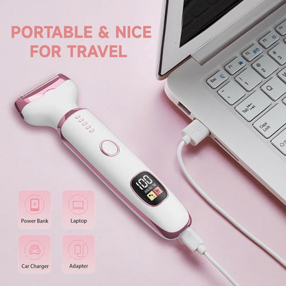 Trimmer for Women 6-in-1 | Bikini Trimmer | Face Hair Removal Machine |(1Year Warranty) | Eyebrow Trimmer for Woman || 120 Min Runtime || Facial Hair Remover for Face, Underarms, Nose, Intimate Areas, Arms, Legs Travel Friendly, Rechargeable (White)